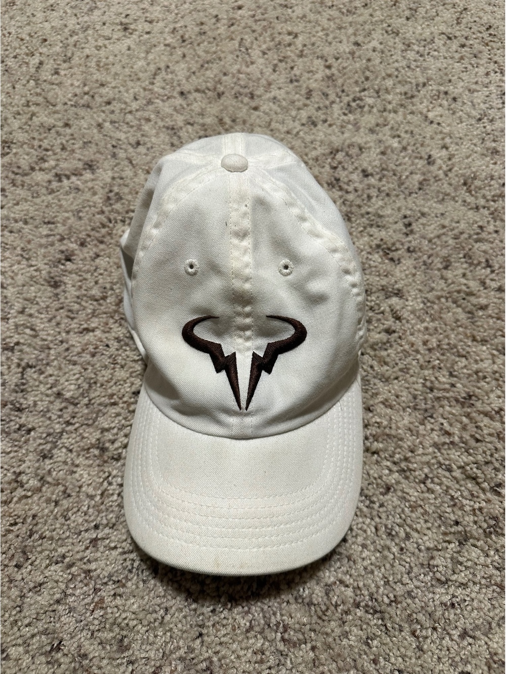 Nike Court Dri-FIT Heritage86 Rafael Nadal Rafa Bull Logo Hat Cap White Tennis